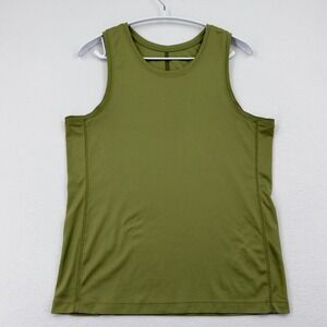 Ten Thousand The Distance Tank Mens Medium Olive Green Running Gym Good